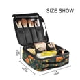 thumbnail image 3 of FORMRS Travel Makeup Bag Large Capacity Train Case Cosmetic Organizer with Adjustable Dividers, Orange Mushroom, 3 of 8