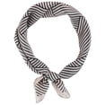 thumbnail image 2 of CTM  Geometric Stripe Pattern Silky Square Scarf (Women), 2 of 3