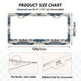 thumbnail image 2 of Aluminum License Plate Frame 2 Pack Car Exterior Accessory Car Tag Holder for Front Rear Plates Cars Decor Elegant Blue Flowers Pattern, 2 of 7