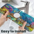 thumbnail image 6 of Pofeuu Sea World Print Splash Guard for Sink Faucet Sink Gadgets-Splash Guard Behind Faucet Drip Catcher for Kitchen, Bathroom,Sink Mat, 6 of 7