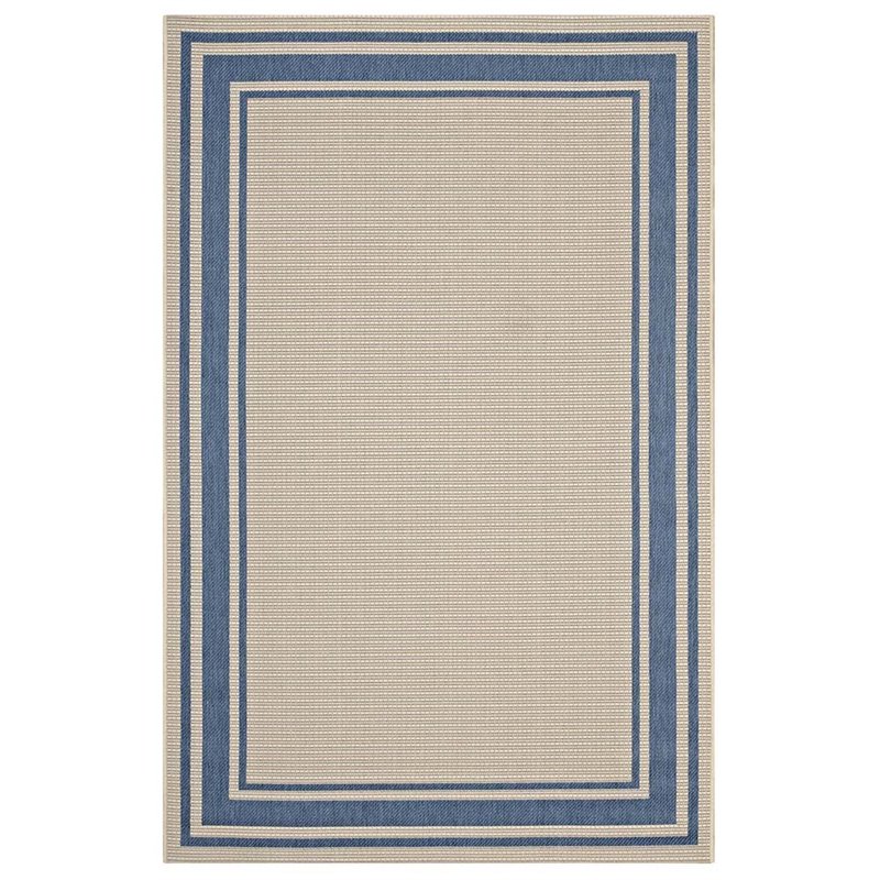 Modway Rim Solid Border Borderline 5x8 Indoor and Outdoor Area Rug in