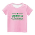 thumbnail image 2 of piuwrlz Short T-Shirts for Girls Short Tops Sleeve Printed Round Neck Tops Shirt Undershirts Pink Size 13 Years, 2 of 4
