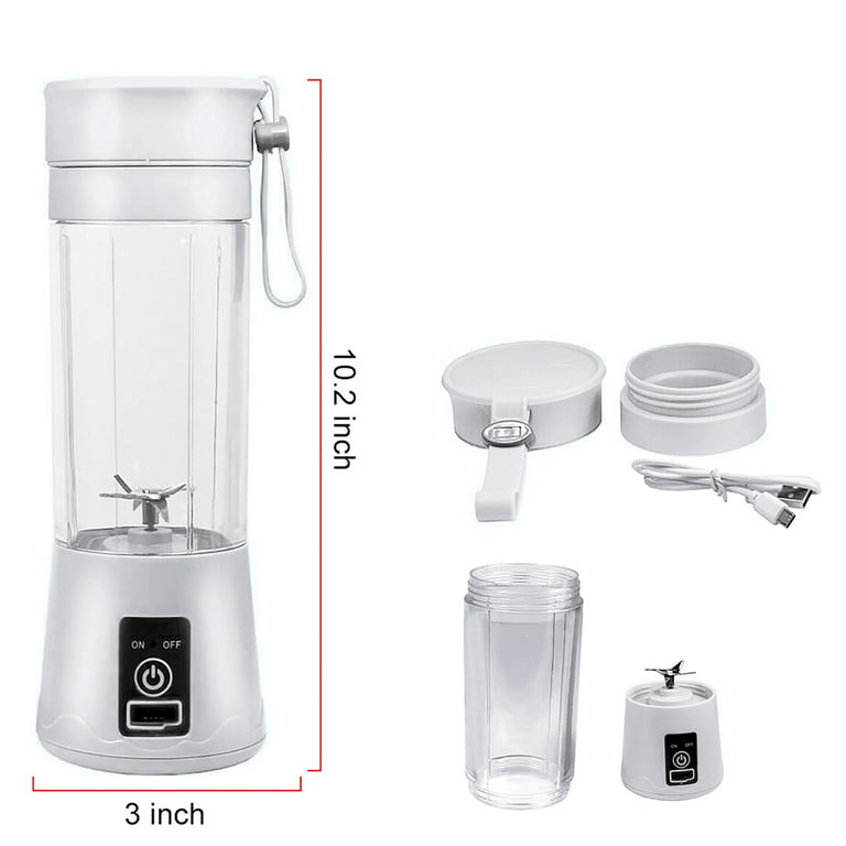 Portable Blender Smoothie - 380ml Personal Shakes and Smoothies Blenders  Mixer Juicer Household Small Charging Portable Student Fruit Veggie Juicer  Cup 