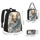 thumbnail image 2 of Disketp Cool Cloud White Dragon Mochila Estampada de Gran Capacidad con Lonchera y Estuche, Set de 3 Piezas para Estudiantes, 2 of 7