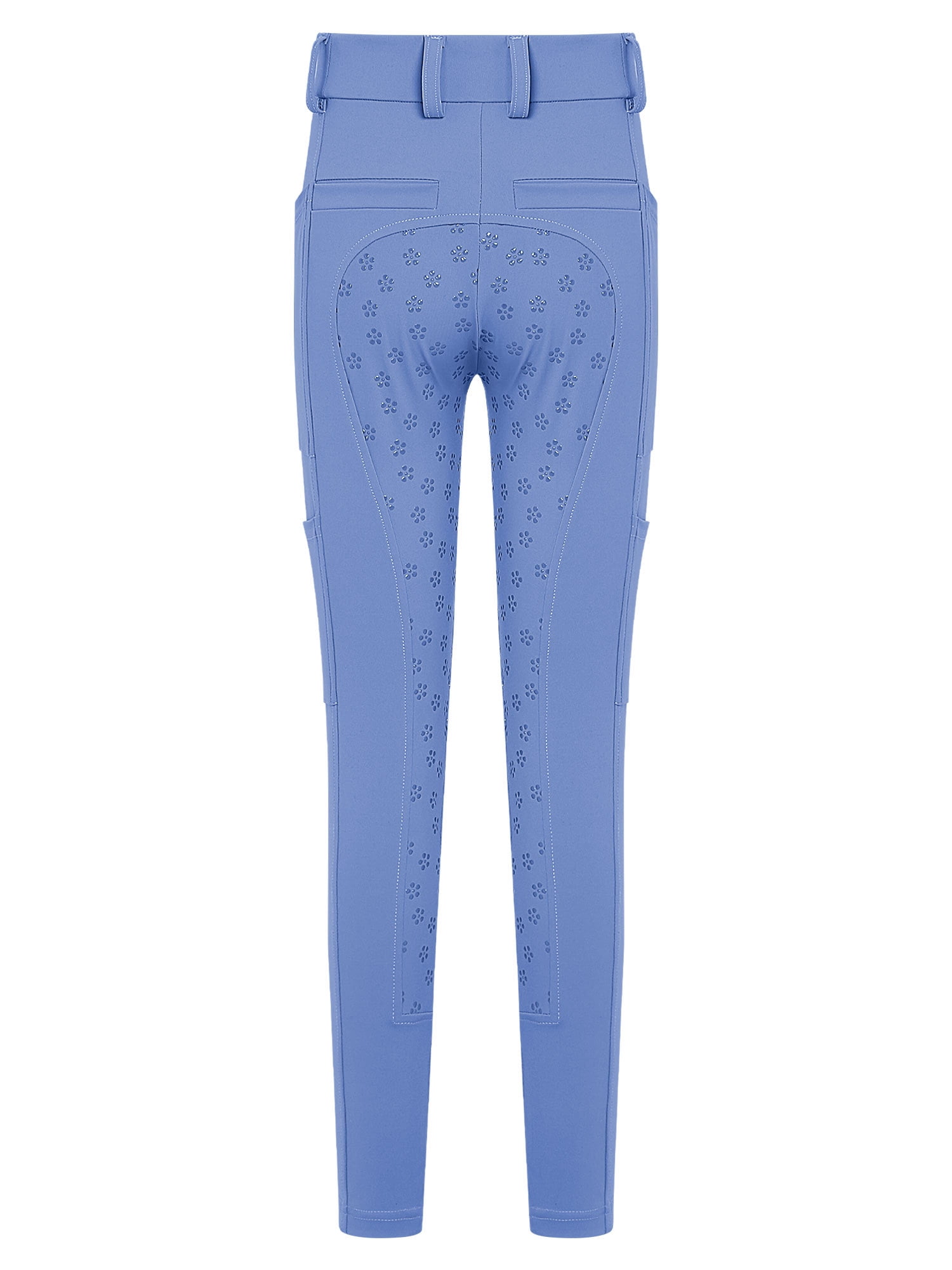 Haitryli Girls Kids Riding Pants Horse Equestrian Breeches Horse Schooling Tights Full Seat Purplish Blue 4