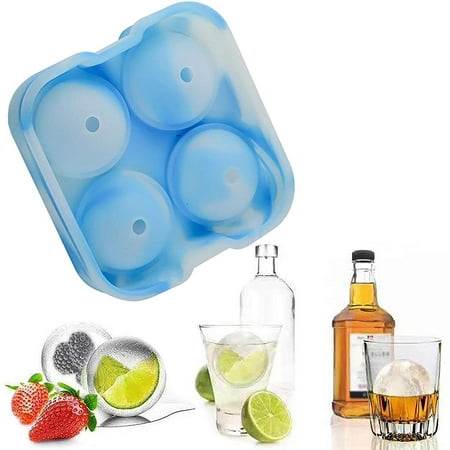 

Ice Ball Maker - 4.5in Ice Cube Tray Silicone Sphere Ice Cube Mold with Lid Silicone Round Ice Cube Mold with Lids for Whiskey Cocktails Bourbon