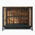 thumbnail image 7 of Gzxs Indoor Dog Crate Furniture for Medium&Small Dogs, Decorative Pet House End Table, Wooden Cage Kennel with Soft Cushion and Removable Tray, 32.8"L x 22.11"W x 26.26"H, Rustic Brown, 7 of 7