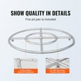 thumbnail image 2 of KFFKFF Insert de Foyer Circulaire de 24 Pouces, Brûleur de Foyer en Acier Inoxydable, Compatible avec le Gaz Naturel et le Propane, Débit de 92 000 BTU, Convient aux Milieux Intérieurs et Extérieurs, 2 of 9