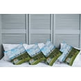 thumbnail image 2 of Ambesonne Urban Throw Pillow Cover 4 Pack, Sunny City Park at Denver, 16", Sky Blue Fern Green, 2 of 7