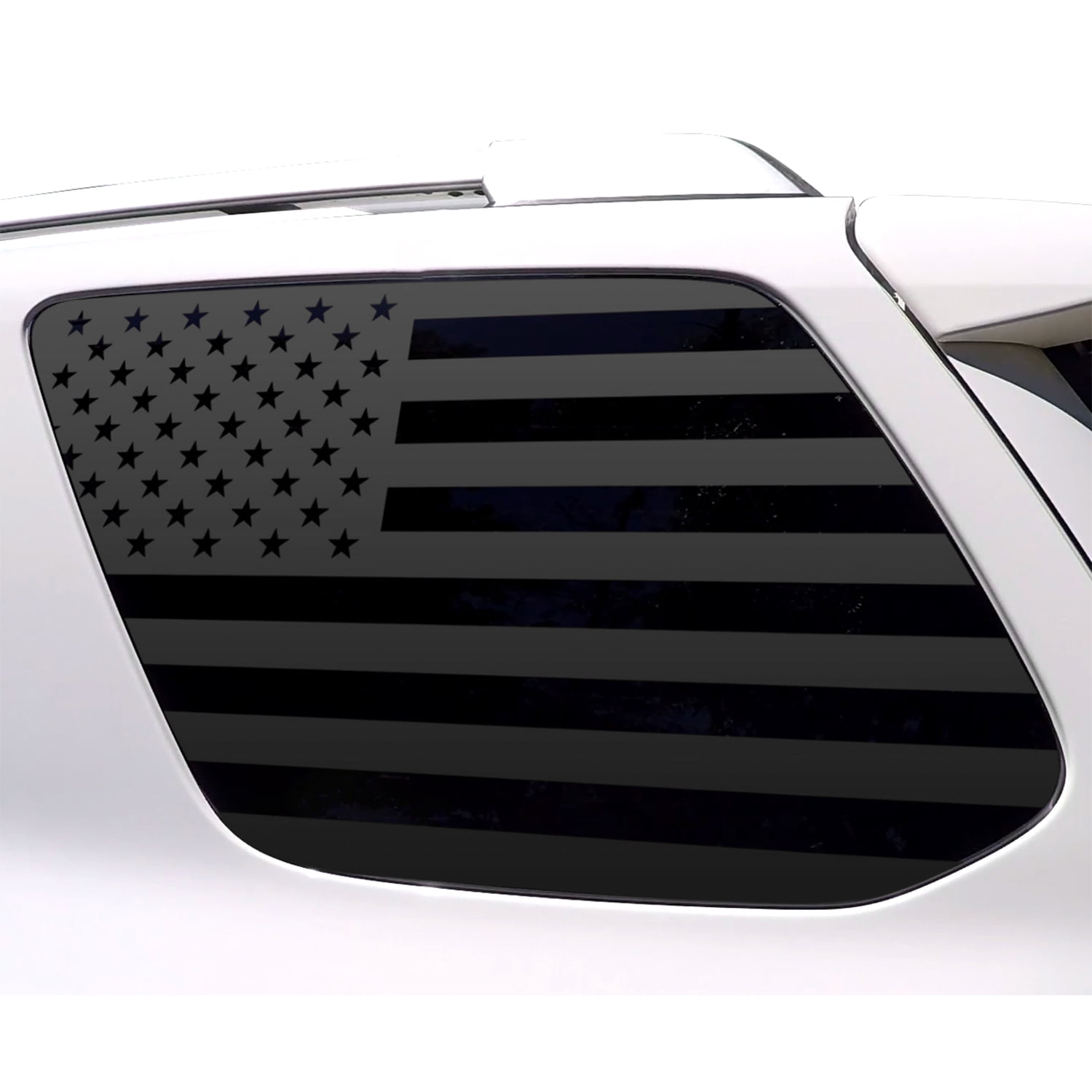 Matte Black Precut American Flag Rear Side Quarter Window Decals Compatible with Dodge Durango 2014-2021 BOGAR TECH DESIGNS 