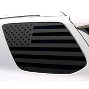 Bogar Tech Designs Precut Quarter Window American Flags Vinyl Decal Stickers Compatible with Toyota 4Runner 2010-2021, Matte Black