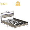 thumbnail image 2 of Base Cama King Cabecera Cajones de Almacenamiento, 2 of 5