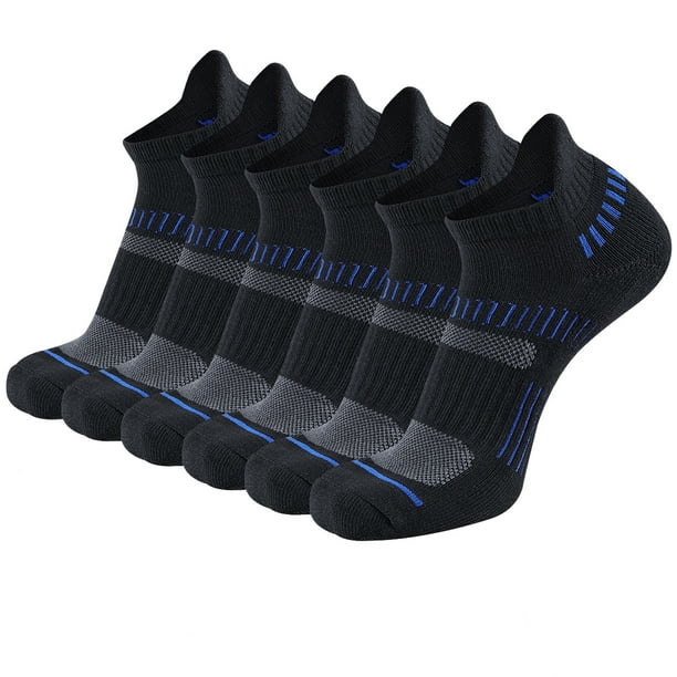 COOPLUS Men's Athletic Ankle Socks Plus Size Mens Low Cut Socks 6 Pairs