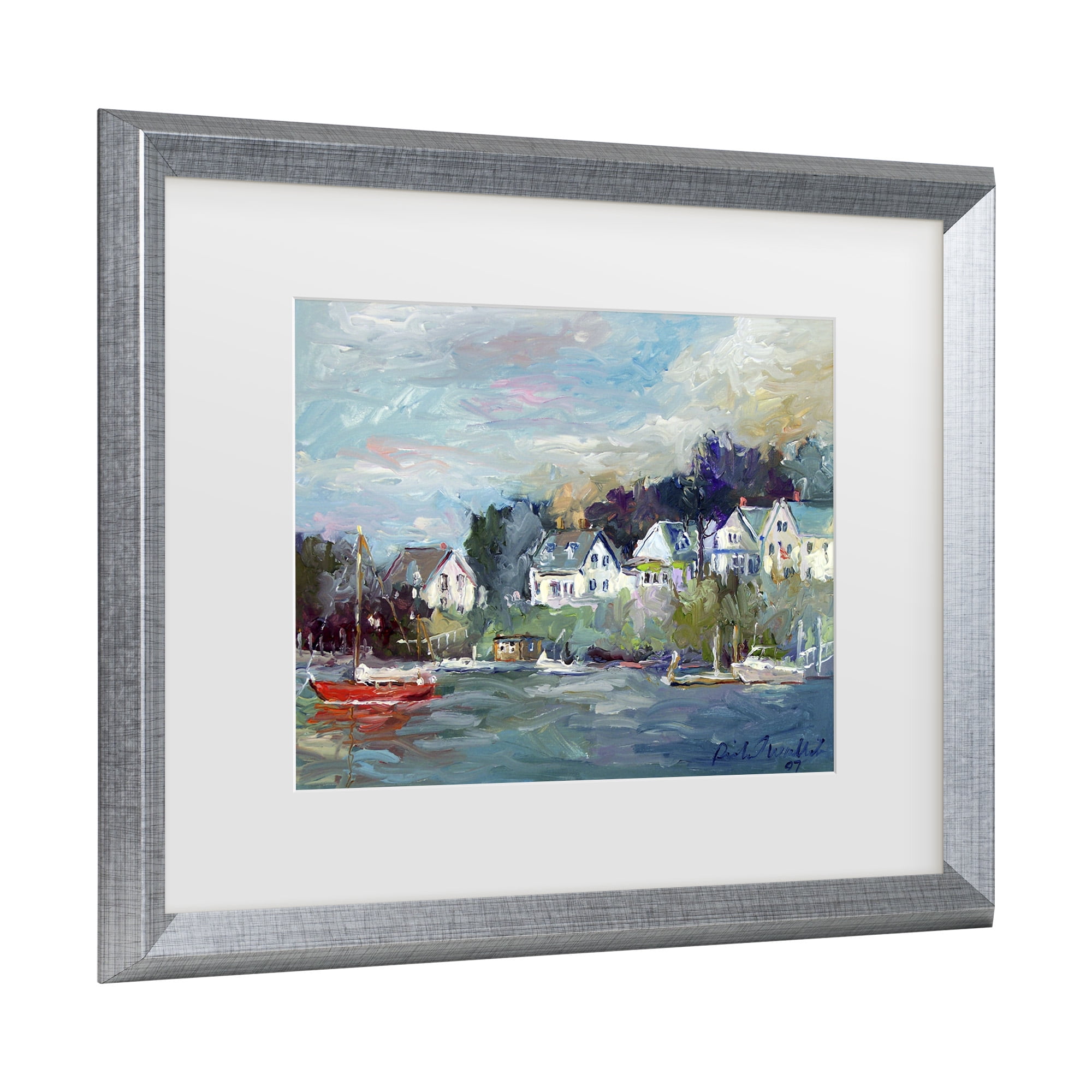 Richard Wallich 'Dock' Matted Framed Art