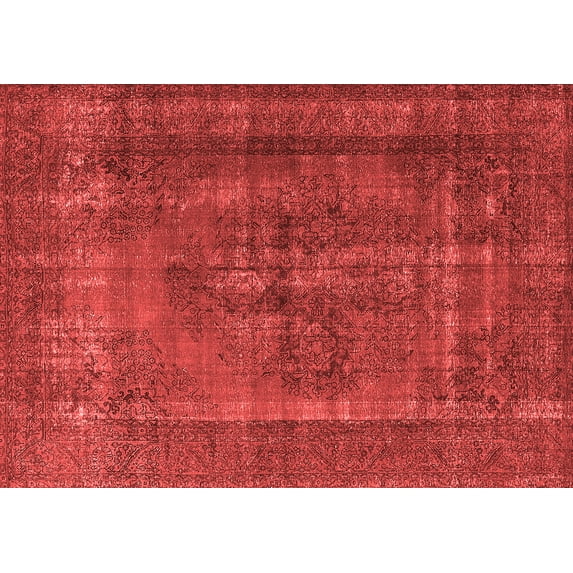 Ahgly Company Indoor Rectangle Oriental Red Industrial Area Rugs, 7' x 9'
