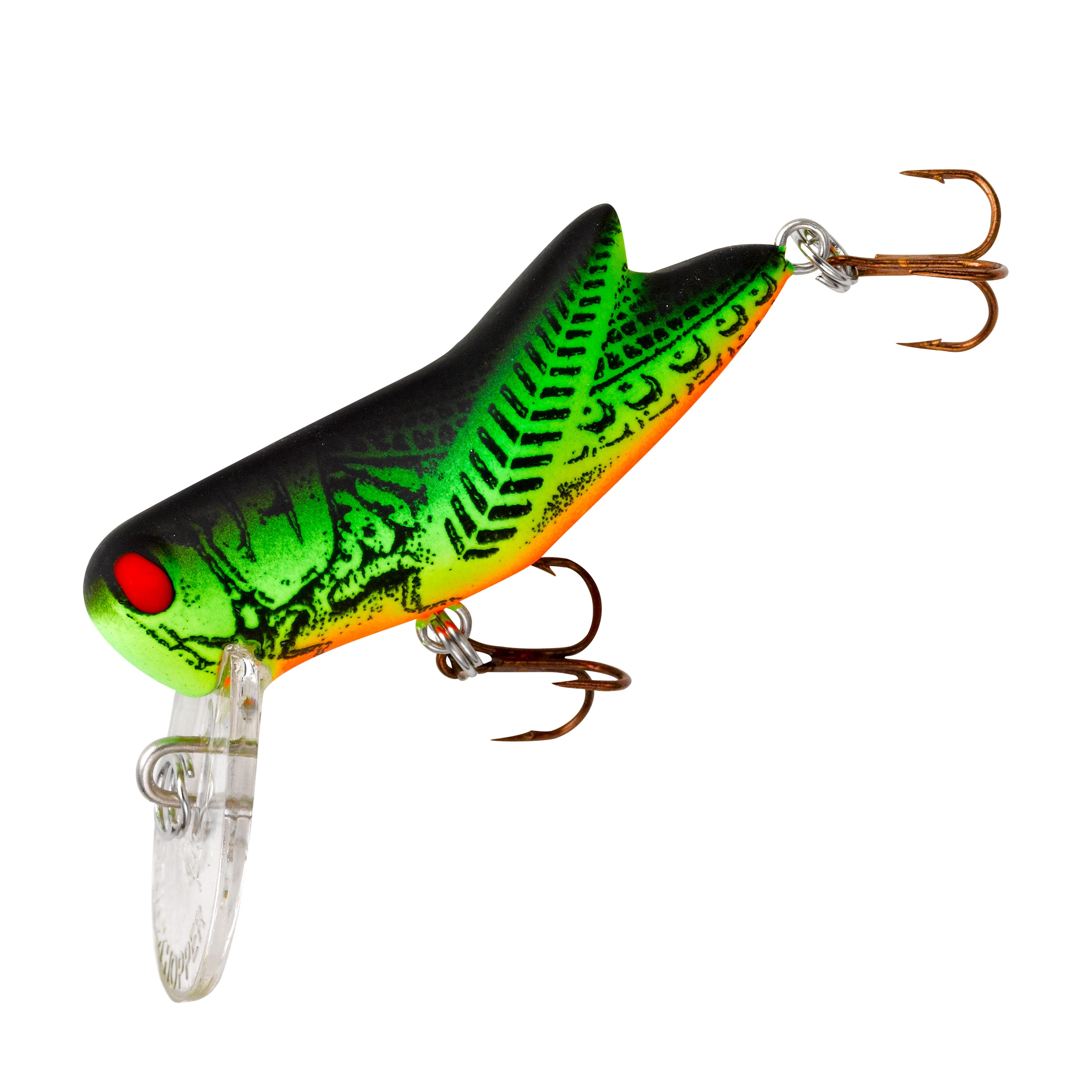 Rebel Crick hopper Fishing Lure Hard bait Fire Tiger 1 1/2 In. 3/32 Oz. 