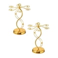 thumbnail image 1 of Oleegame 2PC Countertop Wine Glass Holder Wine Glass Holder With 6 Hooks Countertop Freestanding Stemware Drying Rack Tabletop Glasses Display Stand For Home And Bar Storage Gold, 1 of 6