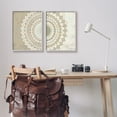 thumbnail image 2 of Stupell Rustic Mandala Boho Pattern Abstract Painting Gray Framed Art Print Wall Art, Set of 2, 2 of 8