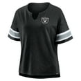 thumbnail image 2 of Women's Fanatics Black Las Vegas Raiders Plus Size Redzone Notch Neck T-Shirt, 2 of 3