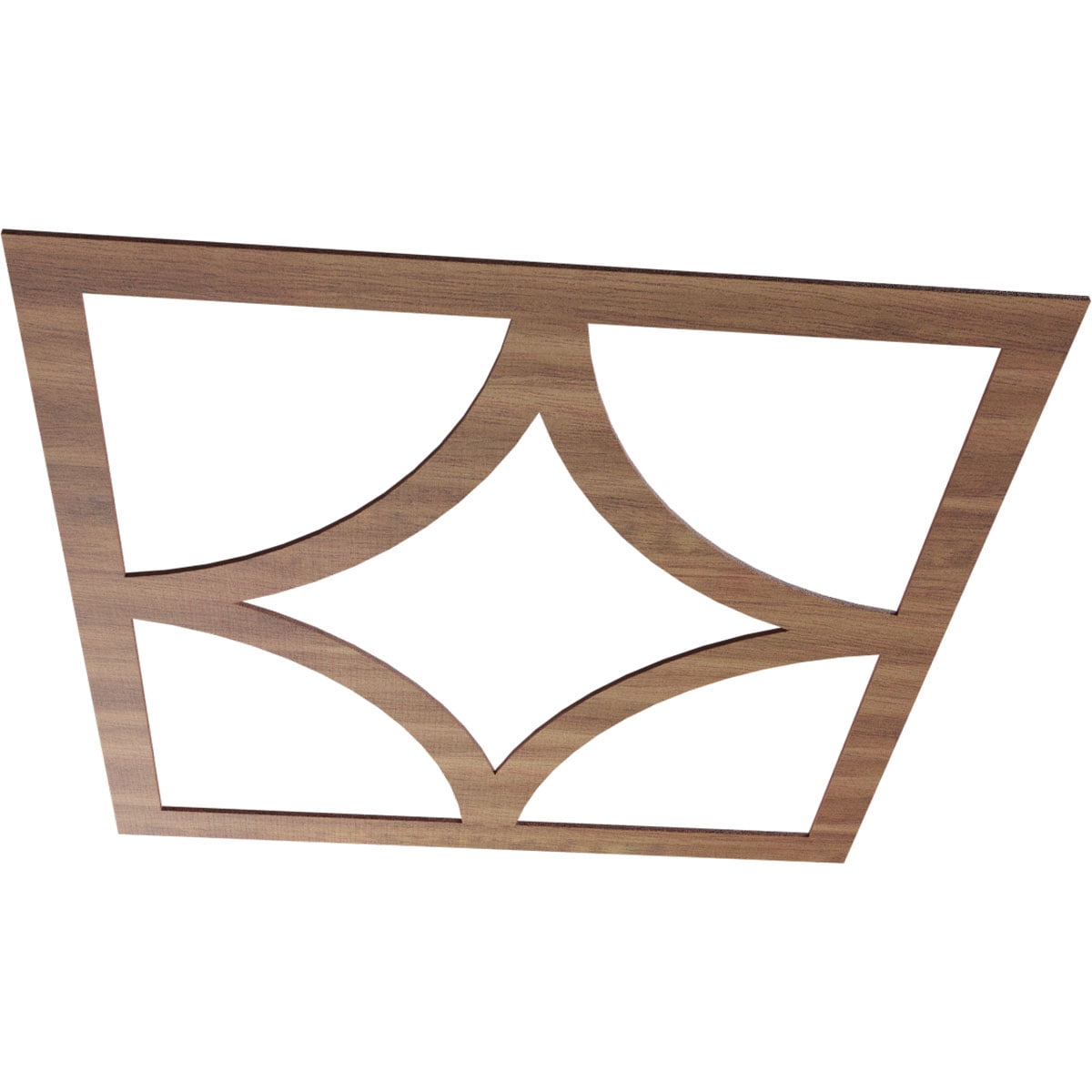 34"OD x 21 3/4"ID x 1/4"T Statesman Wood Fretwork Pierced Ceiling Medallion, Walnut