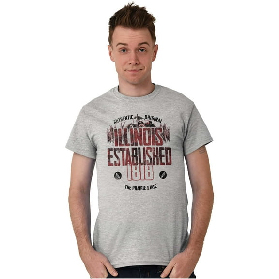 Illinois Rugged Outdoors Tractor Men's Graphic T Shirt Tees Brisco Brands S