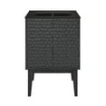 thumbnail image 6 of Bosse 24" Freestanding Bathroom Vanity in Black Oak with Black 3-Hole Centerset Sink Top, 6 of 11