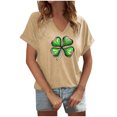 thumbnail image 1 of Tops Cortos para las Mujeres San Pablo's Día Impreso Cuello en V Envuelto Casual Top, Ligero para Todas las Estaciones Hogar Y Uso Diario, 1 of 8