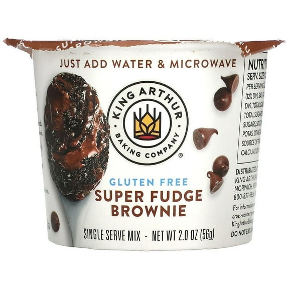 King Arthur Flour Gluten Free Single Serve Mix Super Fudge Brownie 2 oz (56 g) Pack of 3