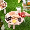 thumbnail image 4 of Portable Picnic Table With Wine Glass Holder, Outdoor Folding Table For Outdoor Party, 4 of 8