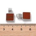 thumbnail image 4 of 5pcs Natural Mixed Stone Pendants Rack Plating Brass Charms Long-Lasting Plated Lead Free & Cadmium Free Square Mixed Dyed and Undyed Platinum 16.5x10x5mm Hole: 2.5x4.5mm, 4 of 4