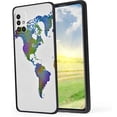 thumbnail image 1 of Compatible with Samsung Galaxy A51 4G Phone Case, World-Map-118-jpg-4-3 Case Men Women, Flexible Silicone Shockproof Case for Samsung Galaxy A51 4G, 1 of 1
