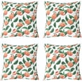 thumbnail image 5 of Kawaii Fresh Peaches Throw Pillow Covers Cute Fruit Pillow Covers for Home Sofa Bed Couch for Kids Cartoon Peach Cushion Covers Green Leaf and Pink Peach Pillowcases, 16X16 Inches Set of 2, 5 of 6