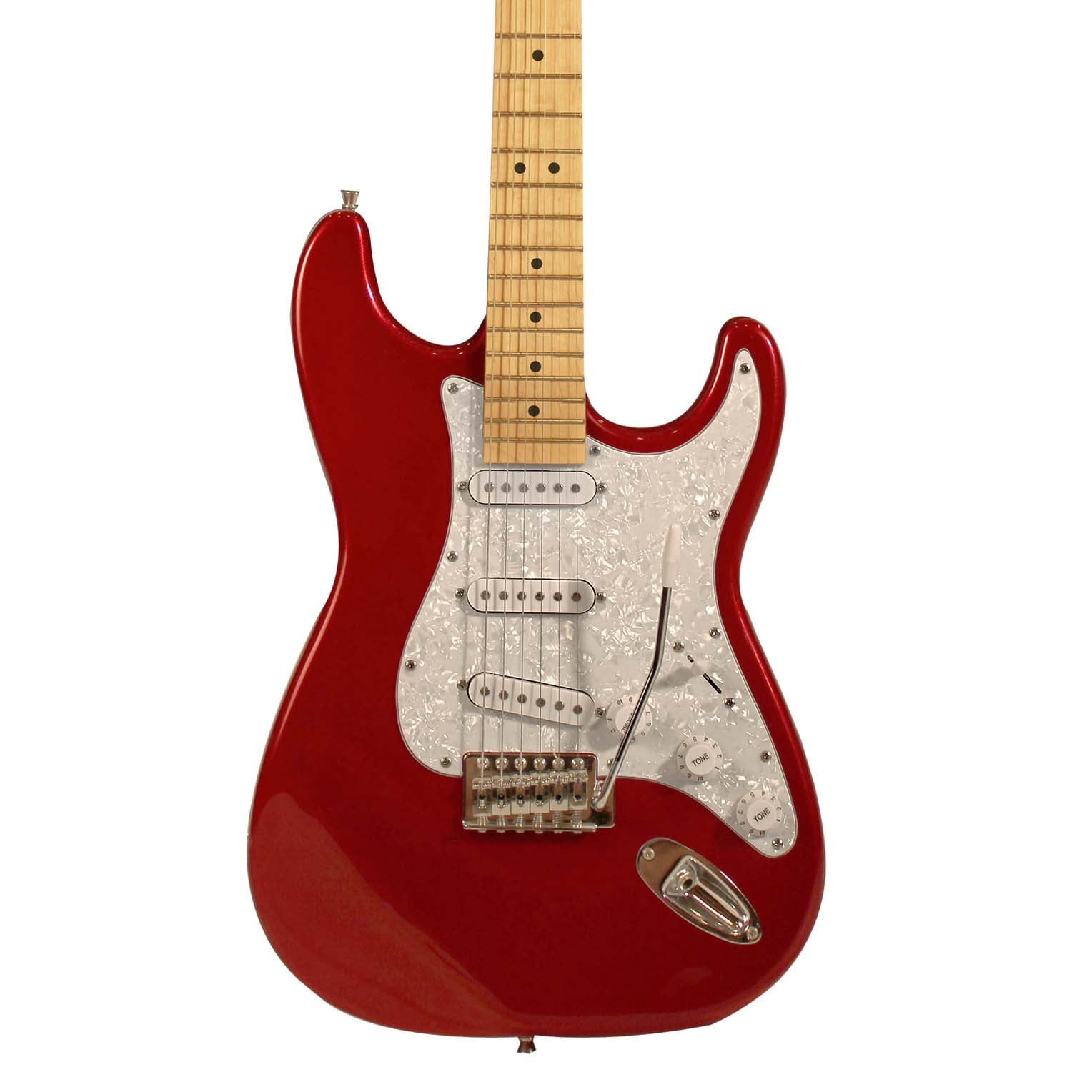 Sawtooth Candy Apple Red Electric Guitar w/Pearl White Pickguard