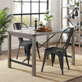 thumbnail image 2 of Vineego Steel Metal Outdoor Dining Chairs -Set of 4, Black, 2 of 3