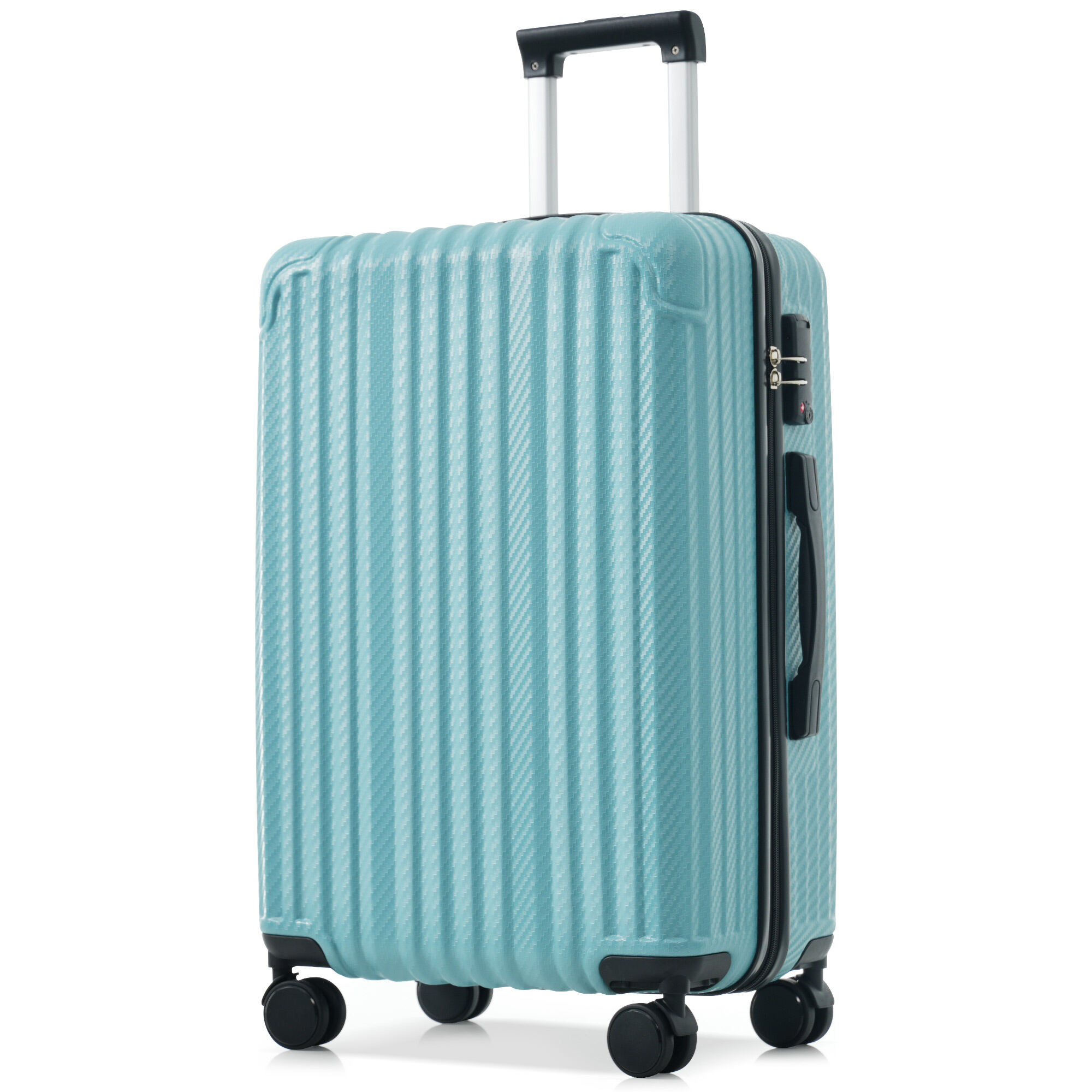 Hardside Luggage 3-Piece Luggage Set, Durable Hardshell ABS Suitcase with Spinner Wheels, TSA Lock, Side Hooks, Lightweight Carry-On & Checked Luggage,Hardside Carry On Luggage