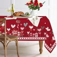 thumbnail image 6 of Rectangle Valentine''s Day Tablecloth 60x84 Inch, Valentine''s Day Tablecloth Polyester Waterproof Table Cloth, Love Heart Candy Valentine''s Day Wedding Decoration Red, 6 of 6