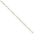 thumbnail image 2 of FB Jewels 14K Two Tone Gold Oval Shapes Bracelet, 2 of 3