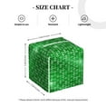thumbnail image 4 of Lsque Shiny round green sequins Printed Tissue Box Cover Holder, Facial Paper Organizer Dispenser,Square with Bottom Belt, PVC Leather Decorative Organizer, 4 of 7