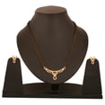 thumbnail image 2 of Sunsoul by Touchstone gold tone Indian Hollywood ethnic white rhinestones pretty mangalsutra necklace set jewelry for women, 2 of 2