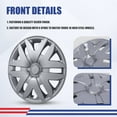 thumbnail image 5 of 16 inch Set of 4 Hubcaps Wheel Rims Cover for 2004-2010 Toyota Sienna Snap-on Installation Lacquer, 5 of 11