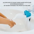 thumbnail image 6 of Prince Lionheart Fun and Safe Hand-Washing Solution, Faucet Extender for Babies and Toddlers,Fits Standard and Gooseneck Faucets, Berry Blue 1pk, 6 of 10