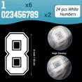 24 Pcs Iron on Numbers, Jersey Heat Transfer Numbers 0 to 9 for Team