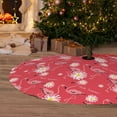 thumbnail image 6 of Picia Hello Summer Flamingo Print Christmas Tree Skirt , Christmas Tree Skirt Ornaments for Merry Christmas Holiday Party Decorations Indoor Outdoor-48", 6 of 7