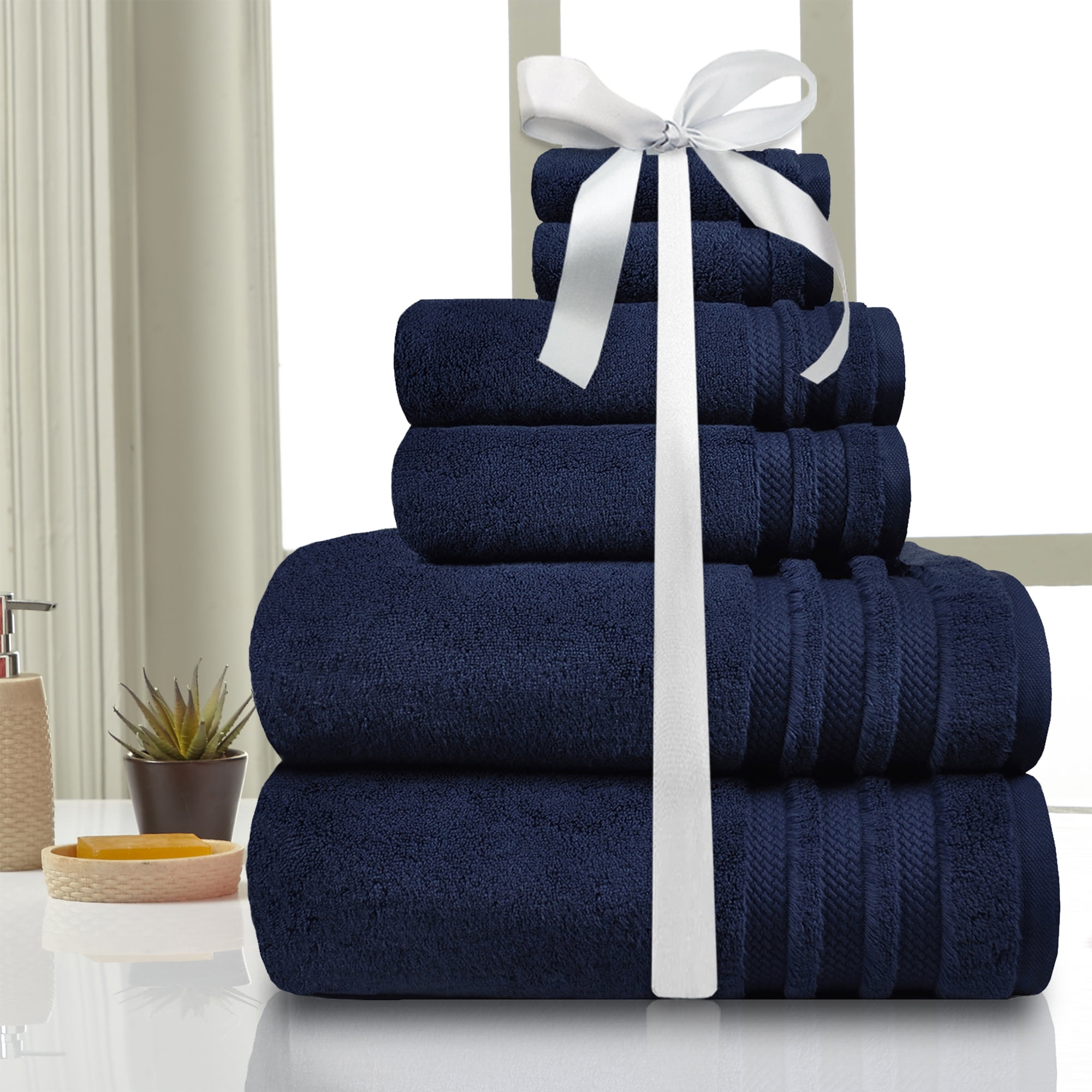  TRIDENT Towels Set of 3, 1 Bath Towel, 1 Hand Towel, 1 Wash  Cloth, Premium 100% Pure Indian Cotton, Ultra Soft Highly Absorbent Towel  Set for Bathroom, Gym, Hotel and Spa