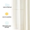 thumbnail image 4 of THD Natalie Faux Linen Semi Sheer Privacy Sun Light Filtering Grommet Window Panels, Pair, 4 of 7