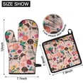 thumbnail image 6 of Dogs with Flowers Kitchen Oven Mitt and Pot Holder Sets 2 Pcs for Baking, Cooking and Grilling, Heat Resistant Up To 392 °F, 6 of 7