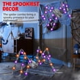 thumbnail image 6 of 79 Inch Giant Light Up Hairy Spider Halloween Decor, Bendable Legs Large Scary Furry Spider with Orange LED Lights, Outdoor Indoor Yard Porch Haunted House Party Decoration Prop,B, 6 of 7