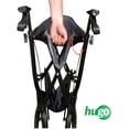 thumbnail image 4 of Hugo Explore Side-Fold Rollator Walker with Seat, Backrest and Folding Basket, Pearl Blk, 4 of 5