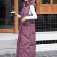 thumbnail image 2 of LYXSSBYX Women Long Sleeve Shacket Jacket Hot Sale Clearance Winter Coat Fashion Woman Lengthened and Thickened Medium Length Down Cotton Jacket, 2 of 9