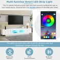 thumbnail image 2 of Aukfa Modern TV Stand for TVs Up to 95" with PP-Controlled LED Light & Fluted Doors,White, 2 of 8